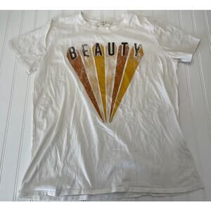 Boutique Molly Green BEAUTY T Shirt Top Short Sleeve Crew Neck Size Womens Large